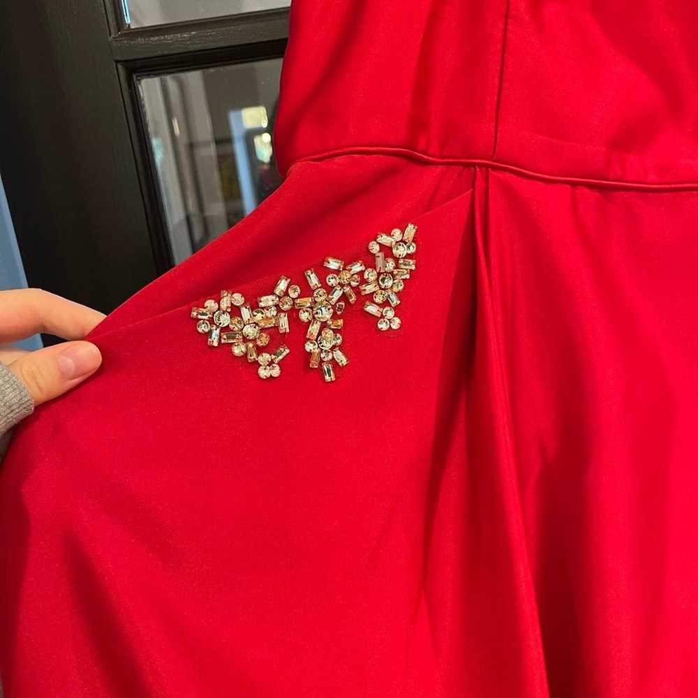 Red Full Length Prom Dress - image 12