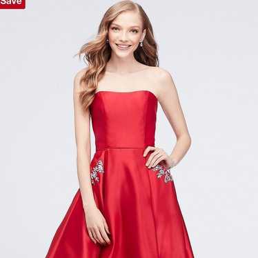 Red Full Length Prom Dress - image 1