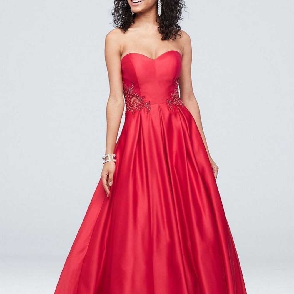 Red Full Length Prom Dress - image 2