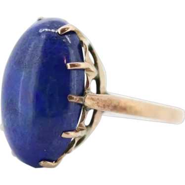 10k Blue Lapis Lazuli Ring. Vintage 10k Yellow Gol