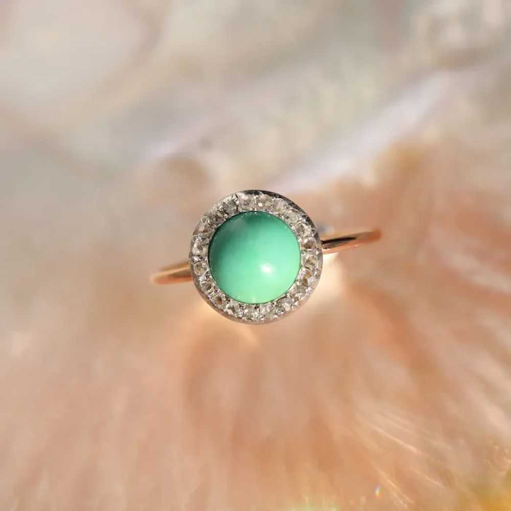 20th Century Turquoise Diamonds 18 Karat Rose Gol… - image 3