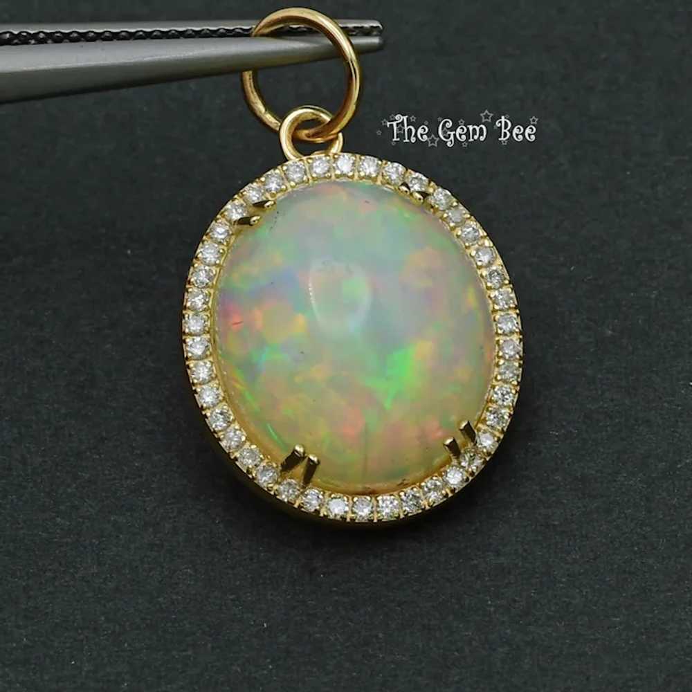 14k Solid Yellow Gold 7.43CT Oval Shape Natural O… - image 2