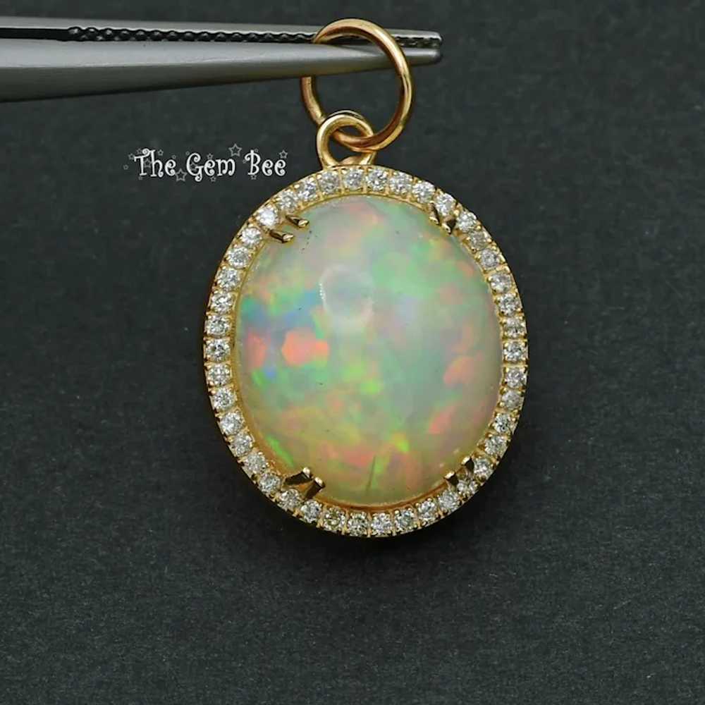 14k Solid Yellow Gold 7.43CT Oval Shape Natural O… - image 3