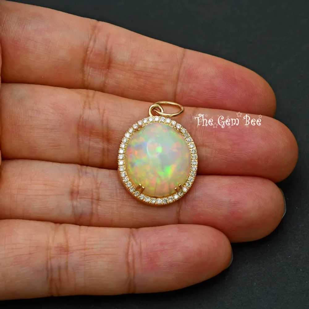 14k Solid Yellow Gold 7.43CT Oval Shape Natural O… - image 5