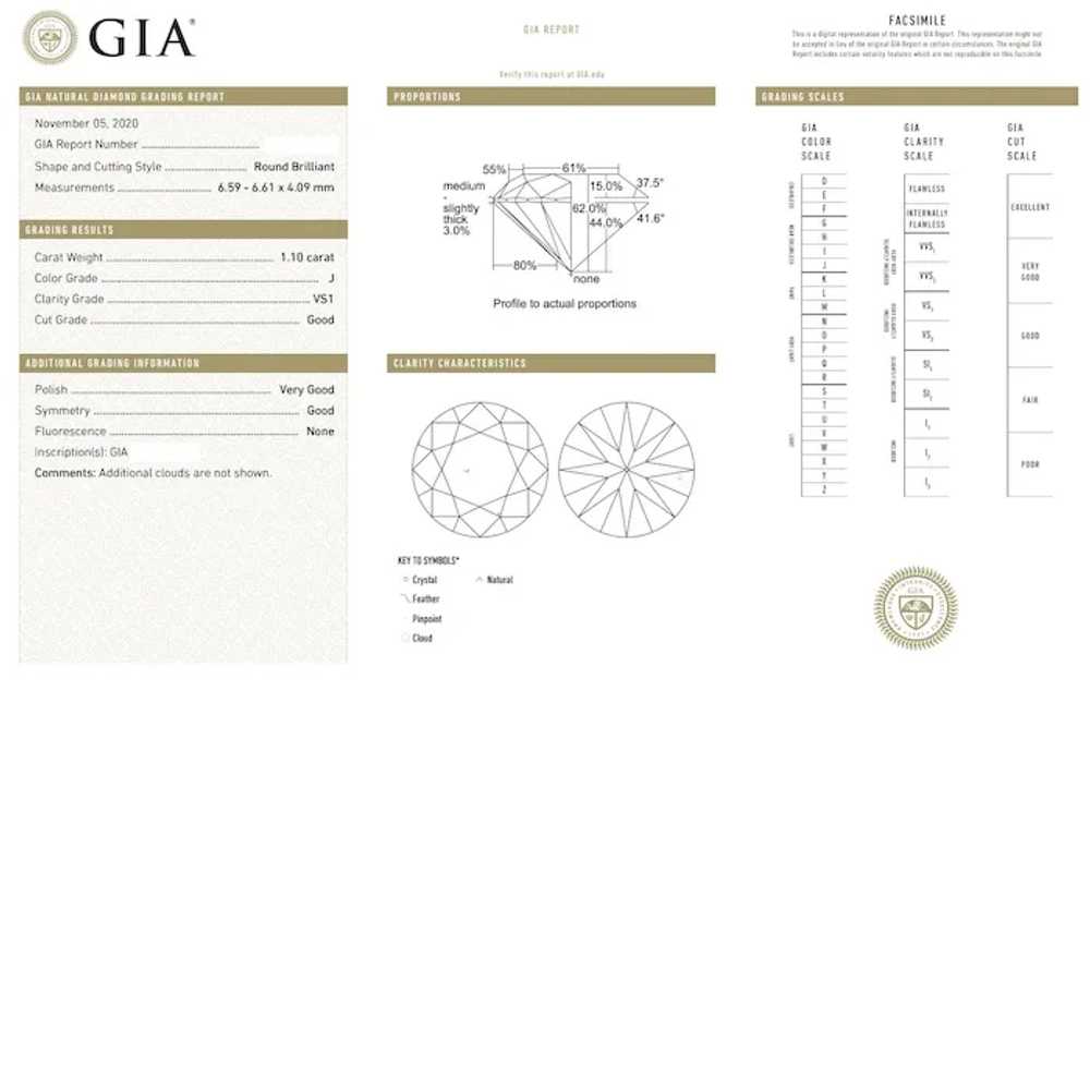 GIA Certified Round Diamond Solitaire Engagement … - image 6