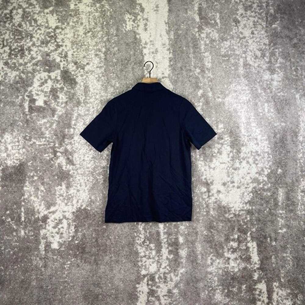 COS Men’s Polo Shirt Short Sleeve Blue Navy Stret… - image 2