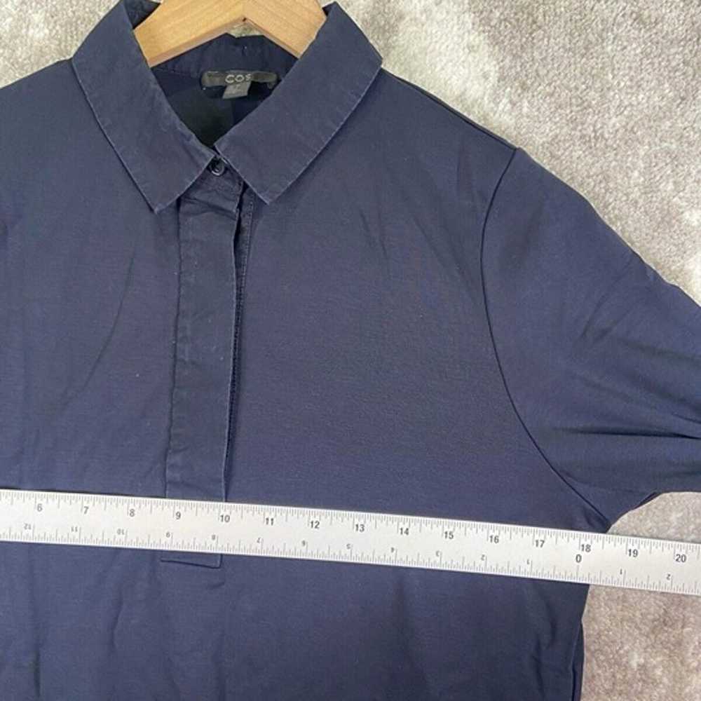 COS Men’s Polo Shirt Short Sleeve Blue Navy Stret… - image 3