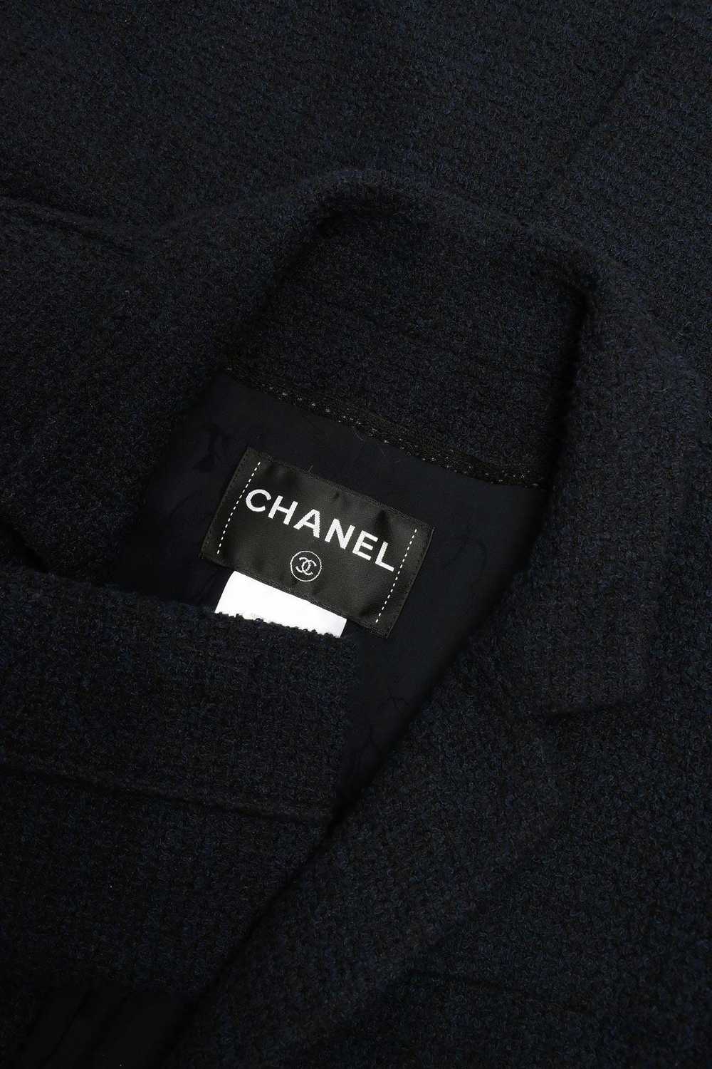 Chanel Chanel Black Double Breasted Longline Twee… - image 3