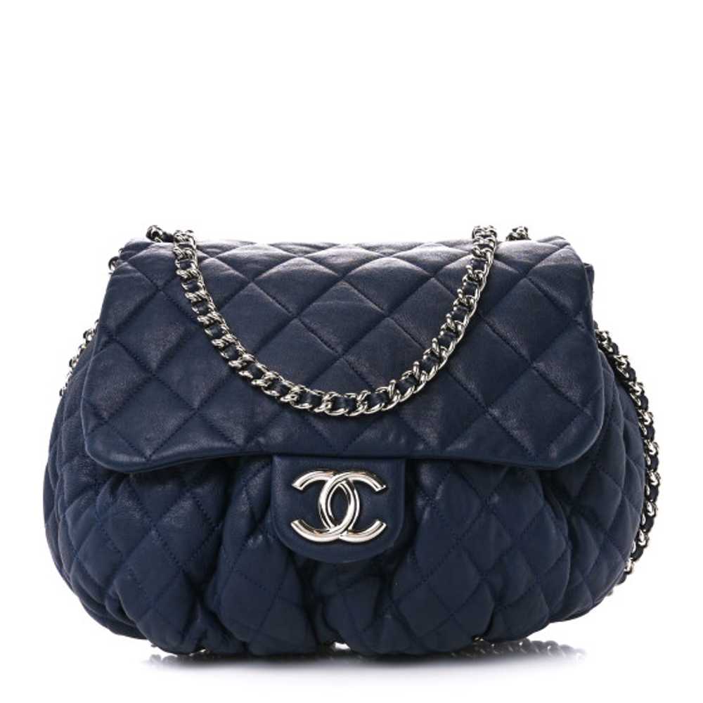CHANEL Washed Lambskin Quilted Large Chain Around… - image 1