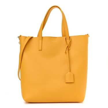 SAINT LAURENT Calfskin Toy Shopping Tote Yellow - image 1