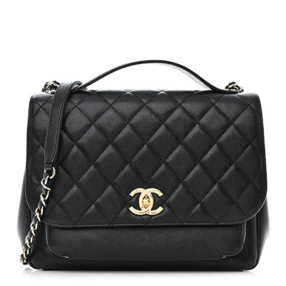 CHANEL Caviar Quilted Large Business Affinity Fla… - image 1