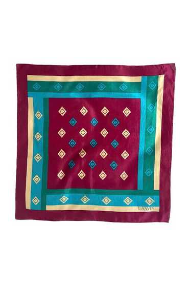 Lanvin silk scarf - Lanvin 70/80s silk square with