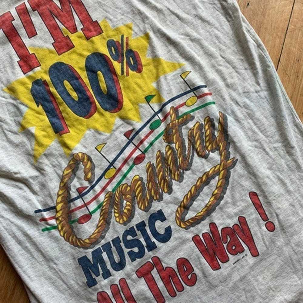 Vintage 80s/90s Giant Country Music T-shirt - image 2