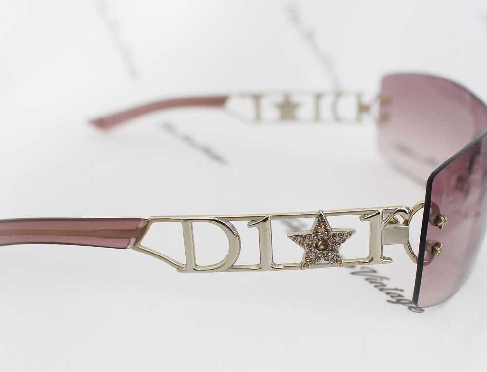 Christian Dior Side Logo Rhinestone Star Sunglass… - image 1
