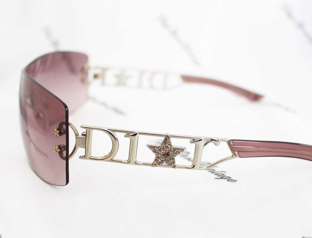 Christian Dior Side Logo Rhinestone Star Sunglass… - image 3
