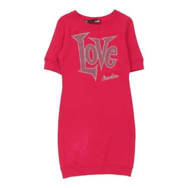 Love Moschino Spellout Dress - XS Pink Cotton