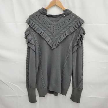 Ted Baker WM's Gray Mockable Frill Collar Sweater… - image 1