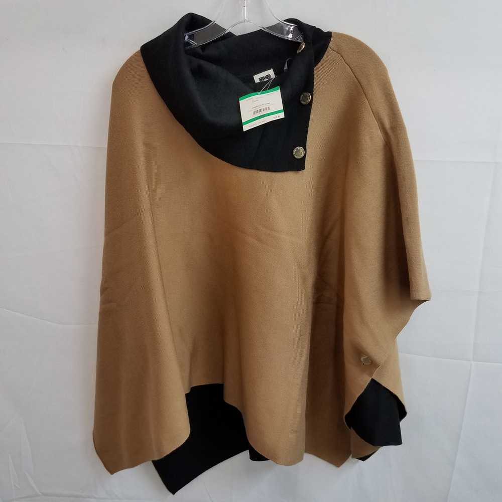 Anne Klein brown and black sweater poncho L nwt - image 1