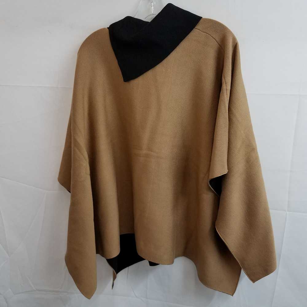 Anne Klein brown and black sweater poncho L nwt - image 2