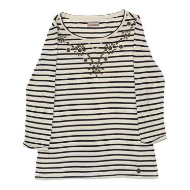 Napapijri Striped Long Sleeve T-Shirt - Medium Bl… - image 1