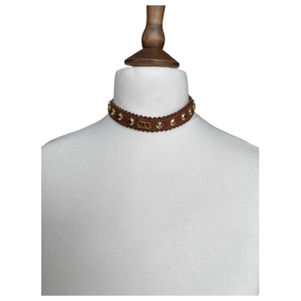 Dior Petit Cd leather necklace - image 1