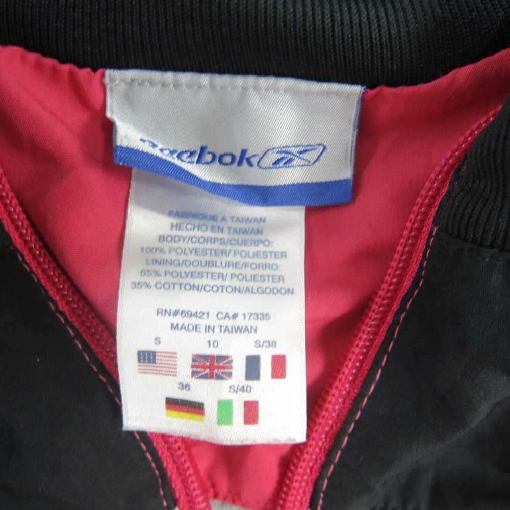 Reebok Jackets Womens Small Black Pink Long Sleev… - image 5