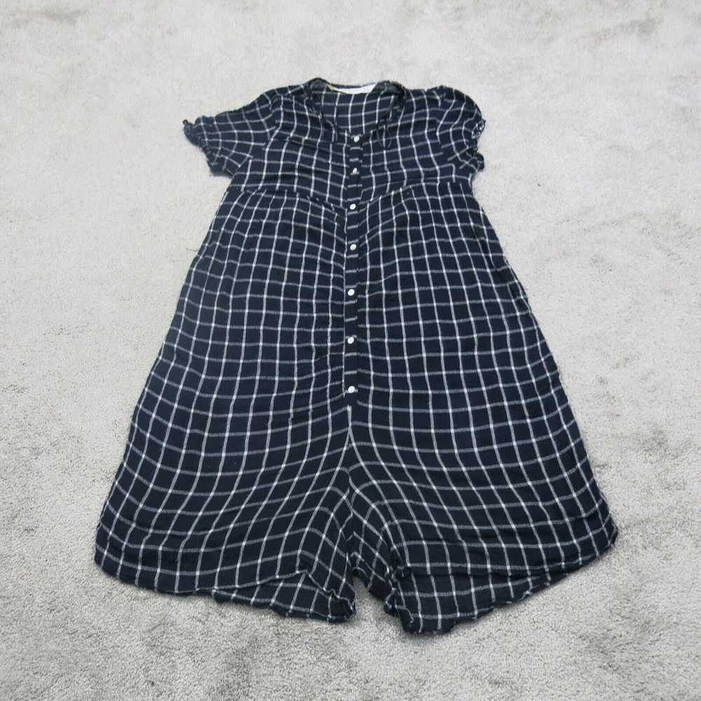 Zara Womens Check Romper & Jumpsuit Button Front … - image 1