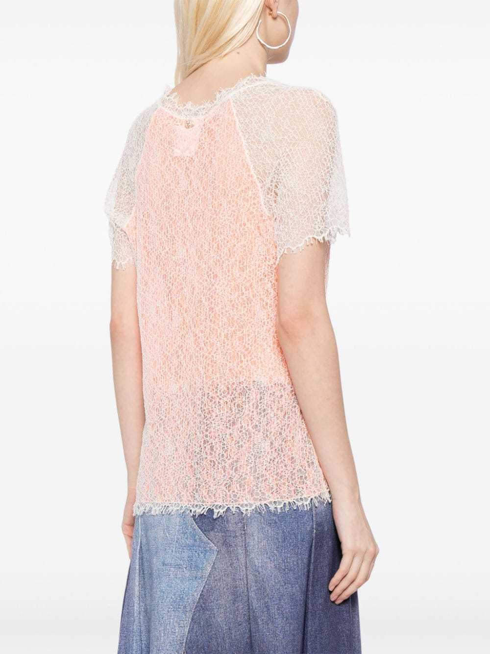 CHANEL Pre-Owned 2000 lace short-sleeve T-shirt -… - image 4