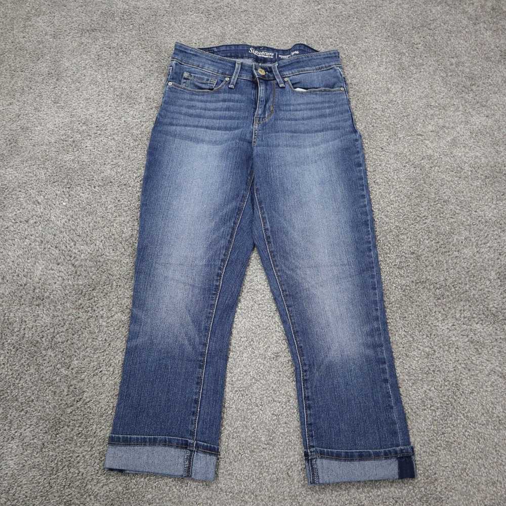 Signature Levi Strauss & Co Womens Modern Capri J… - image 1