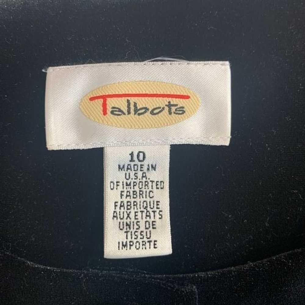 Vintage Talbots Top Black Velvet Button Up Long S… - image 8