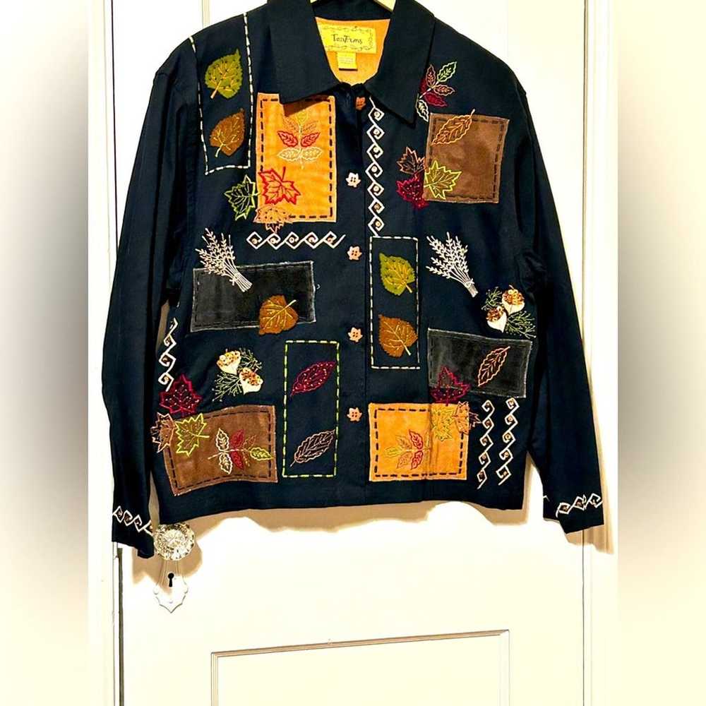 Like New Tantrums Vintage Embroidered Fall Top - image 1