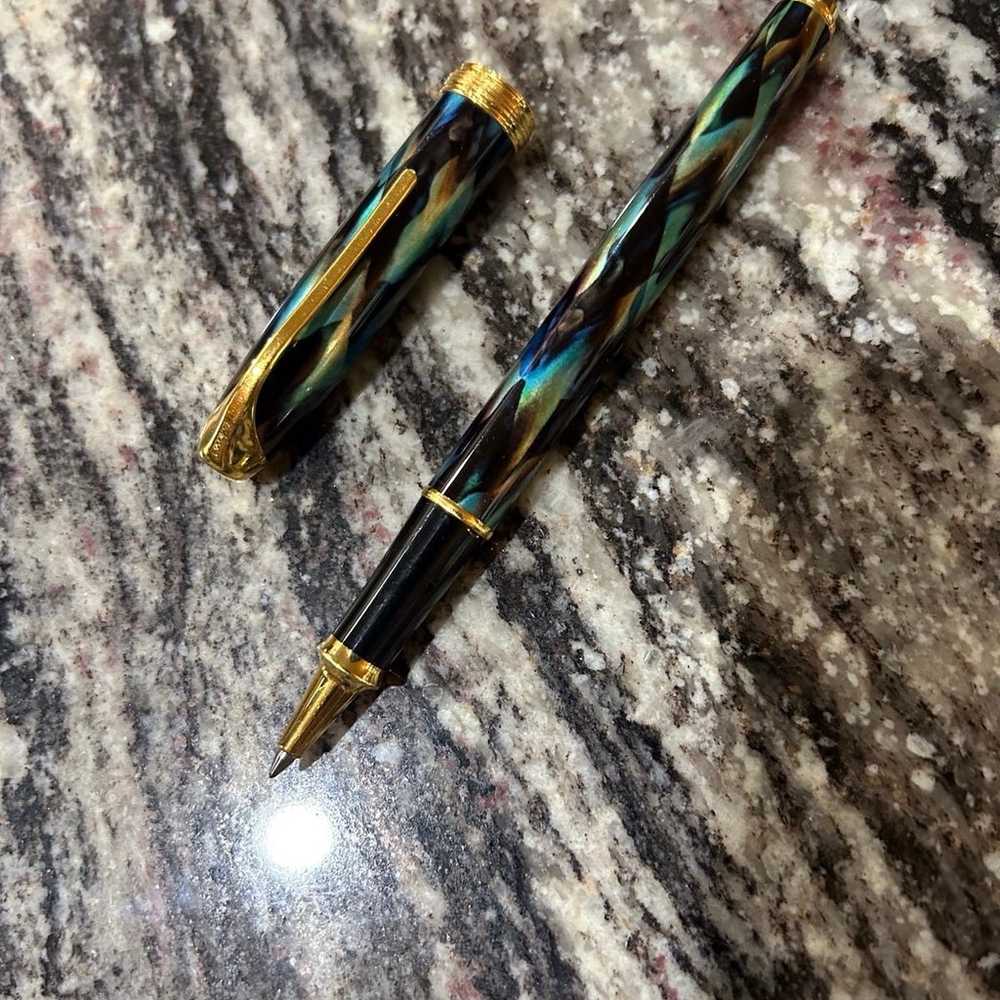 Cross Pinnacle Peacock Lacquer Rollerball Pen - image 3