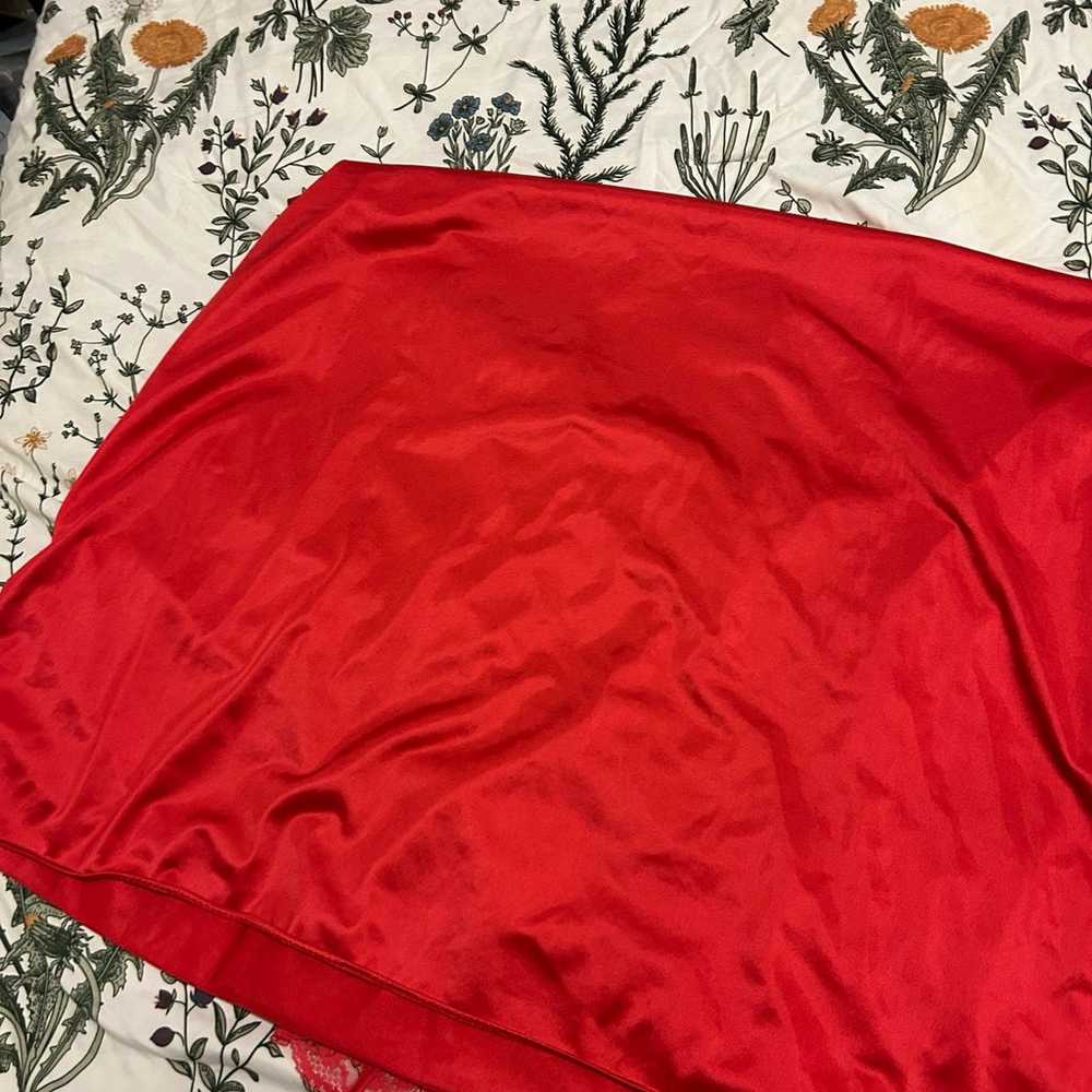 Vintage Red Lace Slip - image 7