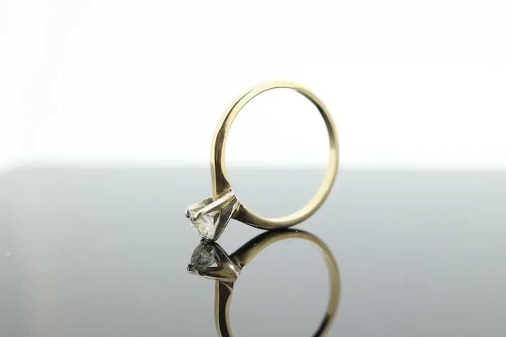 14k Round Diamond Solitaire Ring . Petite 0.36ct … - image 3