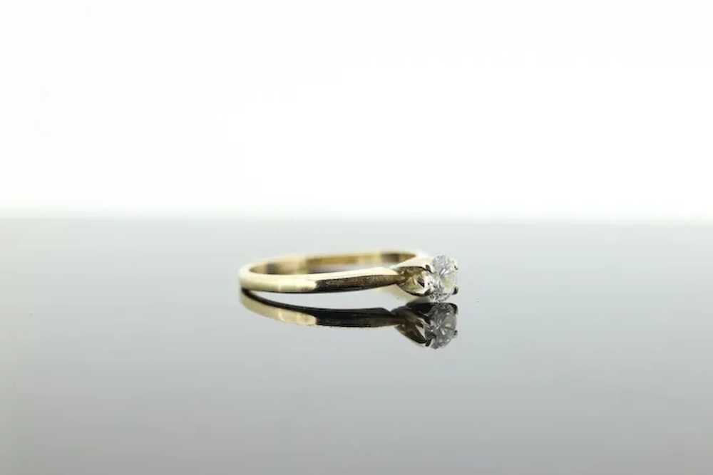 14k Round Diamond Solitaire Ring . Petite 0.36ct … - image 6