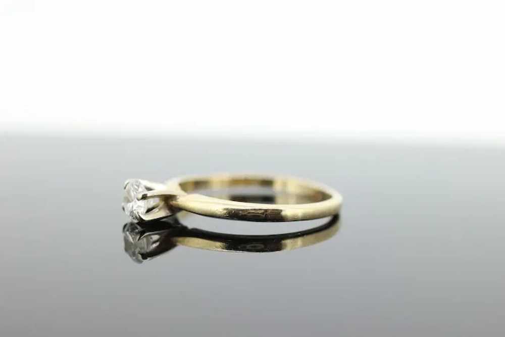 14k Round Diamond Solitaire Ring . Petite 0.36ct … - image 7