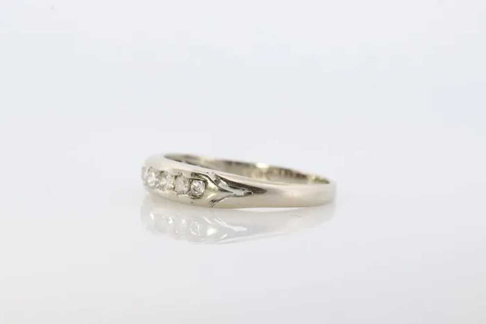 18k Antique Diamond channel band. Art Deco 1920s … - image 2