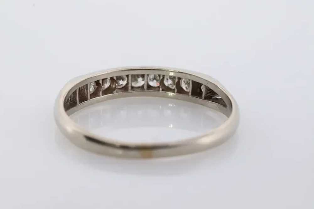 18k Antique Diamond channel band. Art Deco 1920s … - image 7