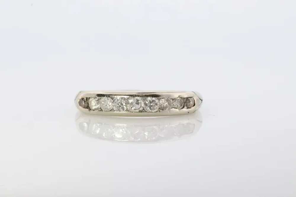 18k Antique Diamond channel band. Art Deco 1920s … - image 9