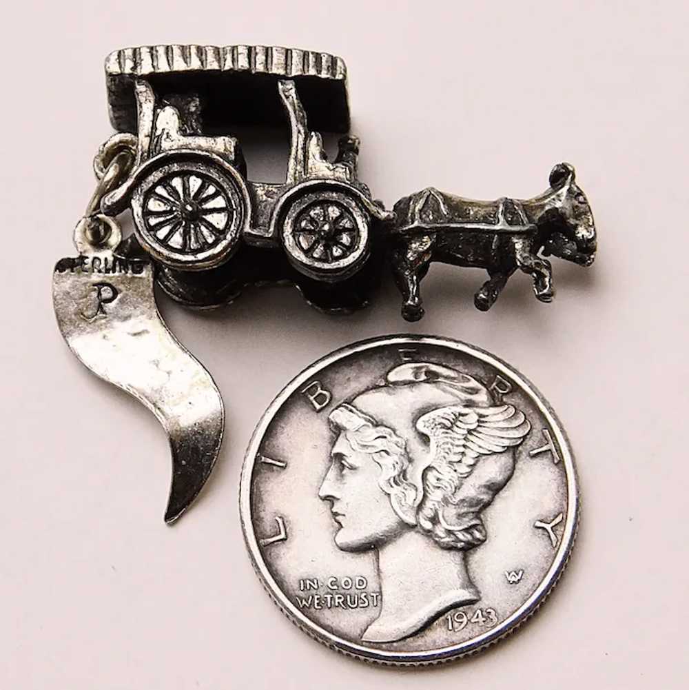 Sterling HORSE DRAWN CARRIAGE Vintage Charm - Sou… - image 2