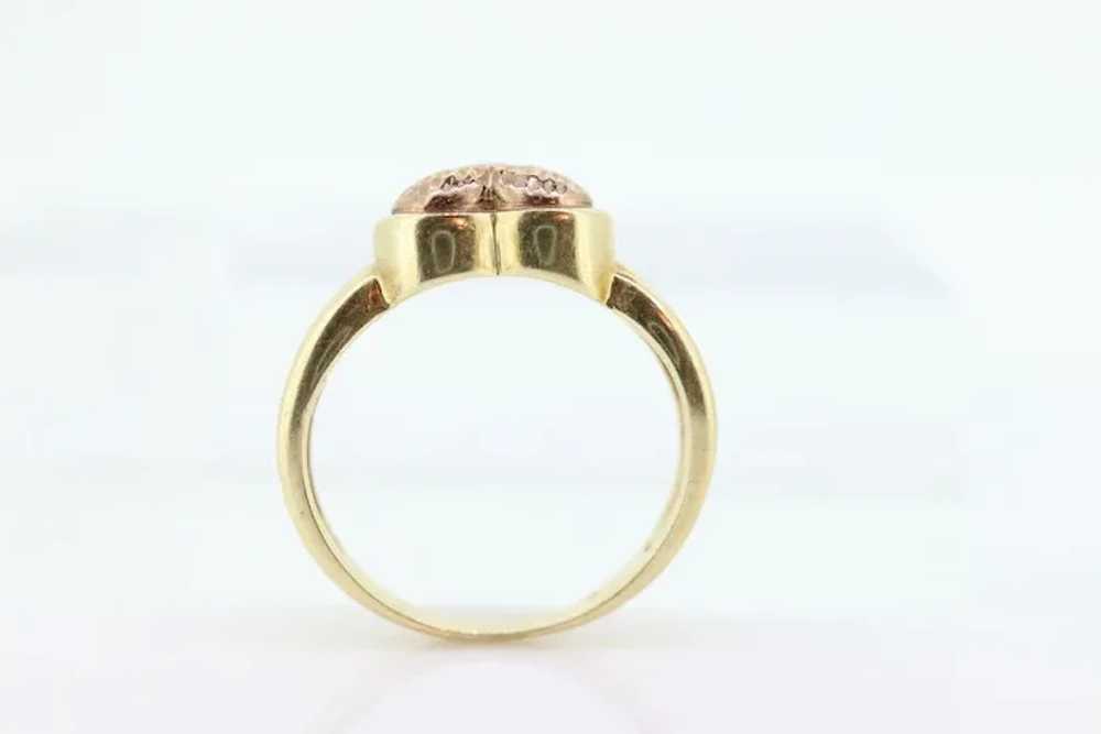 10k Heart Ring. 10k Textured heart promise ring. … - image 4
