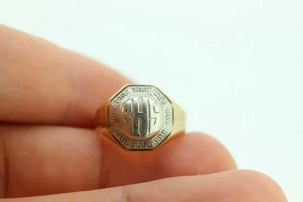 JR Wood Class 1928 BHS Ring. 10k Antique BHS Jr W… - image 2