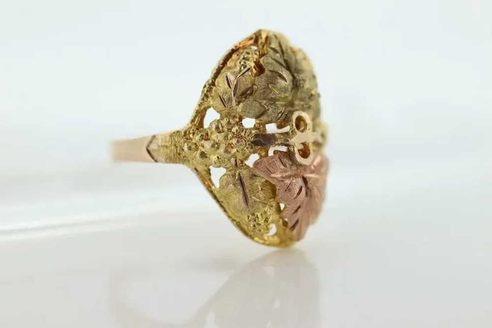 Black Hills Gold Statement ring. 10k Multi-Tone B… - image 3