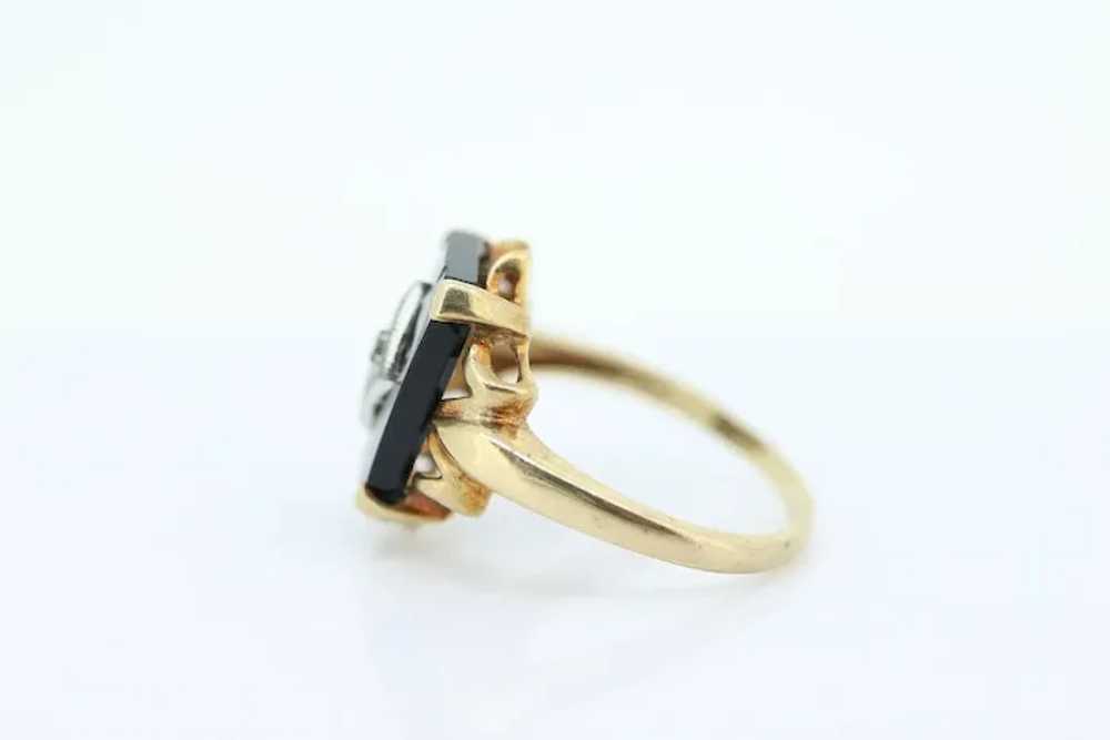 Onyx Diamond Ring. Onyx Diamond Ring. Onyx diamon… - image 3