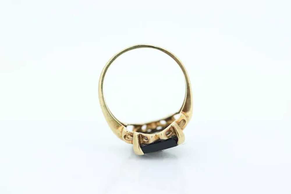 Onyx Diamond Ring. Onyx Diamond Ring. Onyx diamon… - image 6