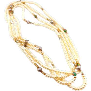 Opera Length 36" Fresh Water Pearl Necklace with … - image 1
