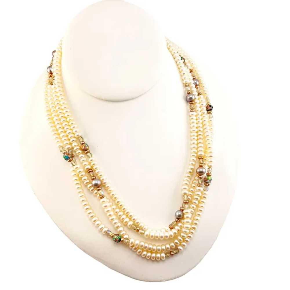Opera Length 36" Fresh Water Pearl Necklace with … - image 2
