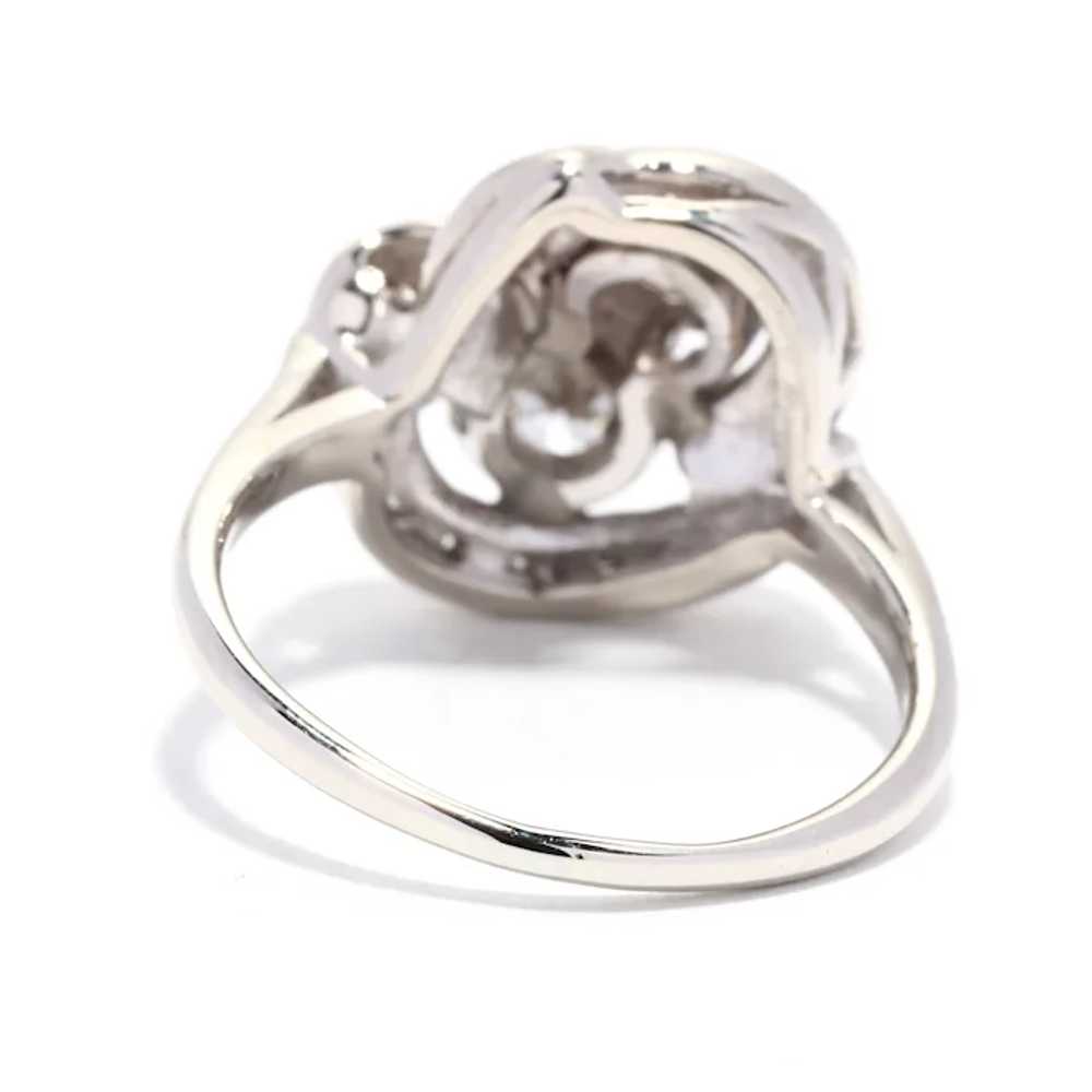Retro 0.62ctw Diamond Toi et Moi Ring, 14K White … - image 3