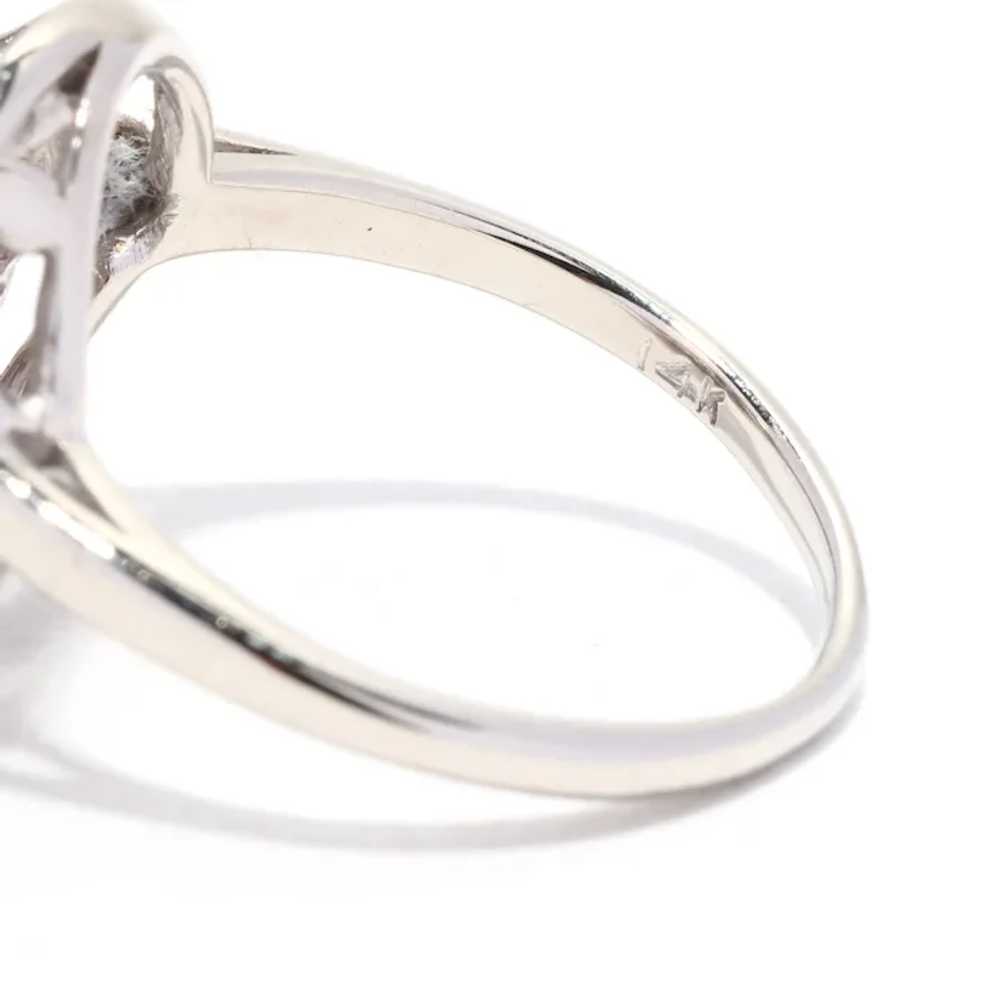 Retro 0.62ctw Diamond Toi et Moi Ring, 14K White … - image 5