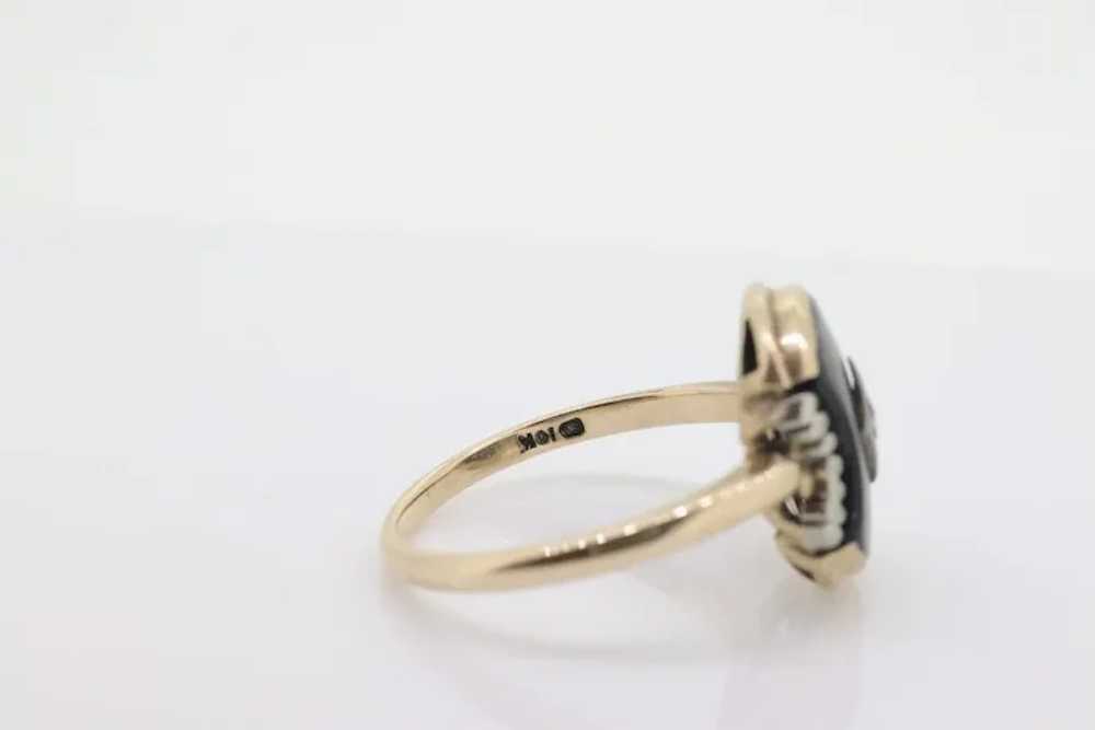 Onyx Diamond Ring. Onyx Concave Diamond Ring. Ony… - image 5